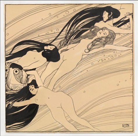 Gustav_Klimt,_Fishblood,_1898._India_ink_and_pen_on_brown_paper._40_x_40.3_cm_courtesy_Galerie_St._Etienne,_New_York.